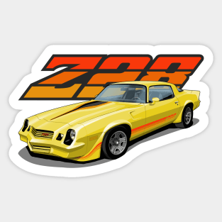 1981 Chevrolet Camaro Z28 in yellow Sticker